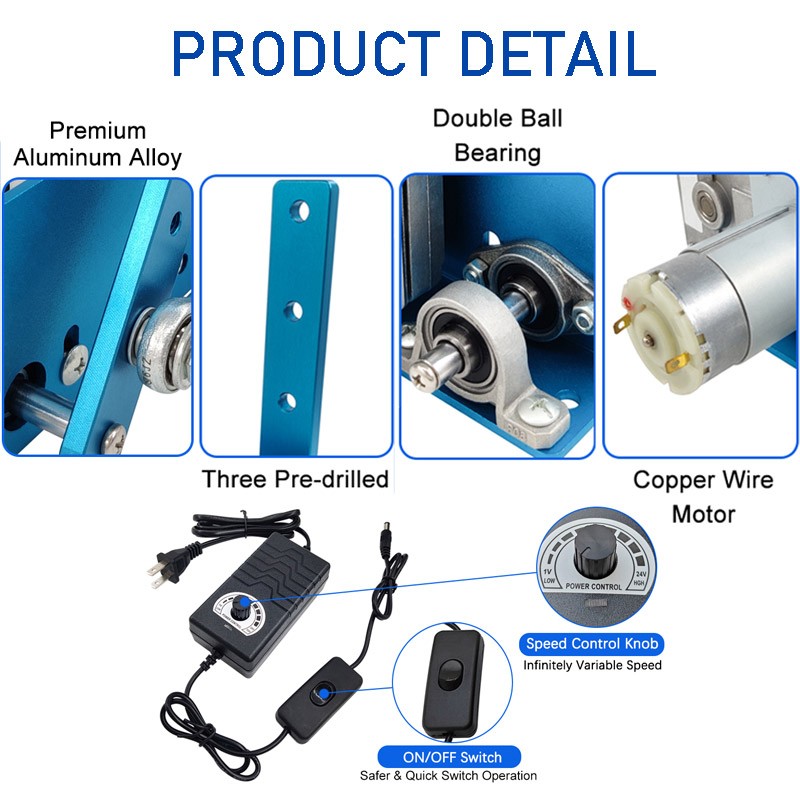 DIY Design 24V Reciprocating Swing Motor 20-120 Degrees Adjustable Speed 90rpm