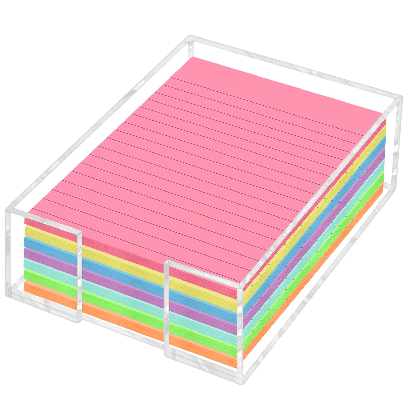 Acrylic Sticky Note Holder – 4 x 6 Inch Post 4 x 6 inch, Transparent 4 X 6 in