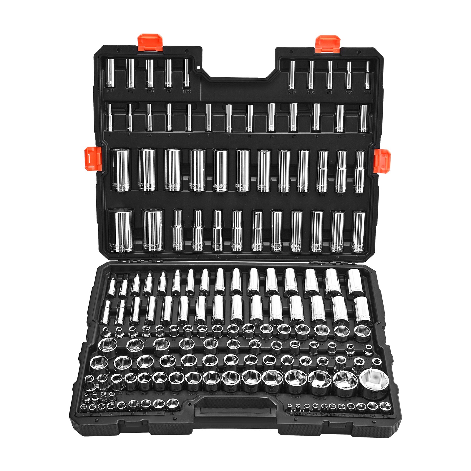 Uimoso 163-Piece Socket Tool Set for Auto Repair, 3 Drive Sizes Included