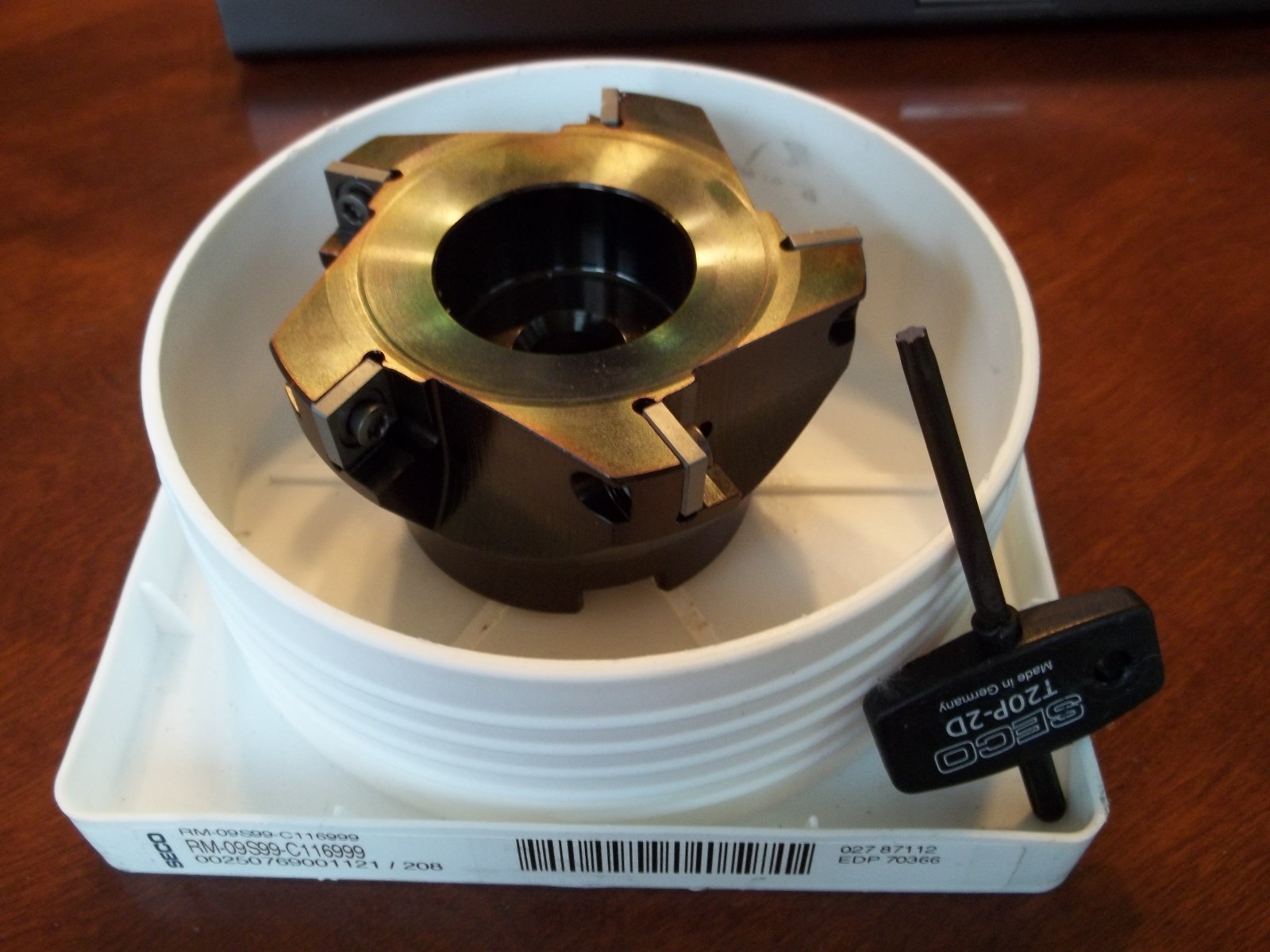 New Seco Face Mill 90mm 3.54″ Dia RM-09S99 made to R220.79-0100-12A spec by Seco