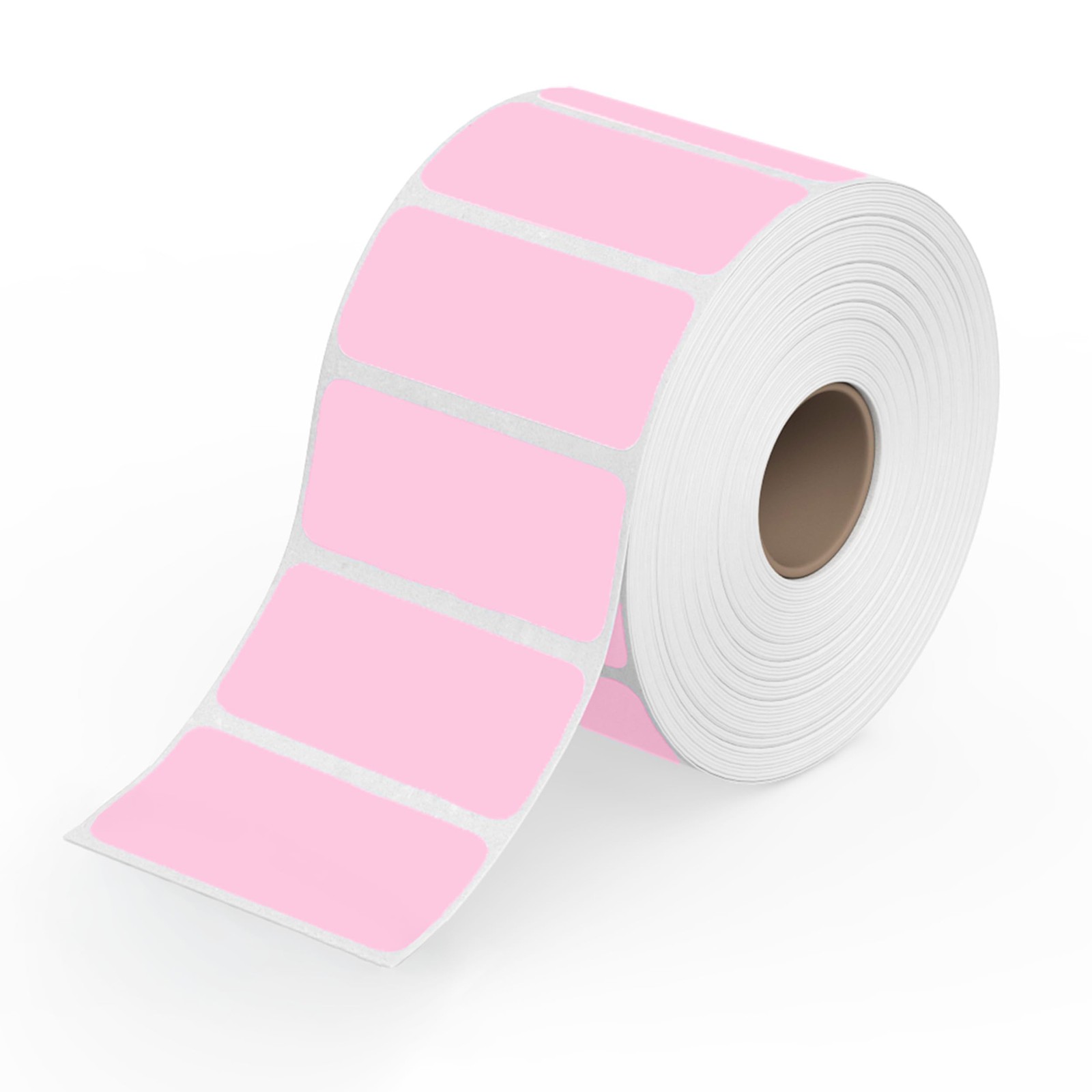 Rollo Direct Thermal 2×1 Sticker Labels – Roll of 1,000 Pink Inches,