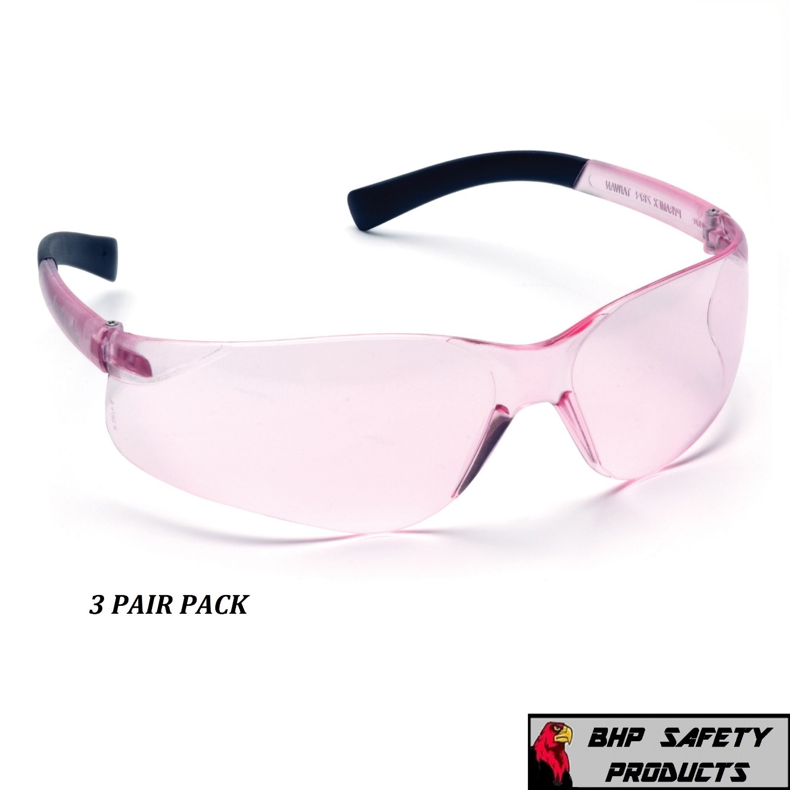 PYRAMEX MINI ZTEK PINK LENS SIZE SMALL SAFETY GLASS WOMEN KIDS S2517SN (3 PAIR)