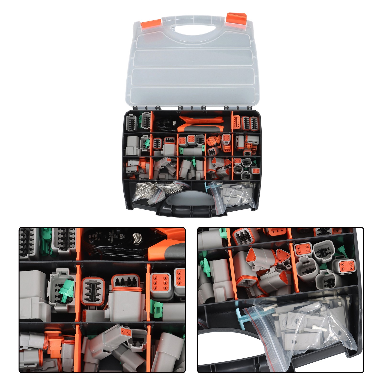 2-12 Pin DT Connector Kits Solid Contacts with Crimping & Removal Tools DT06-2S