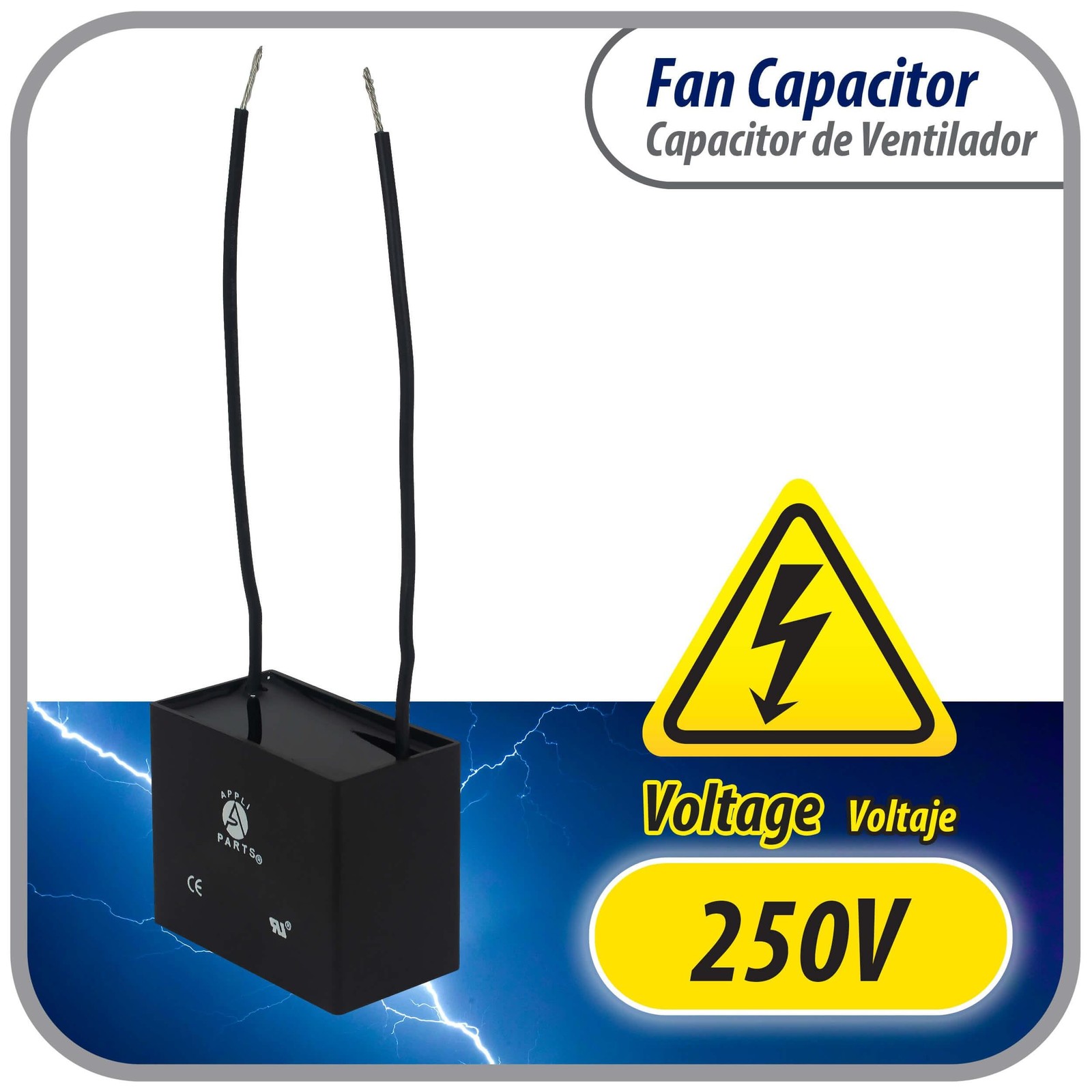 Ap Appli Parts Appli Parts Cap-10-250-2C Fan Capacitor 10 Mfd Microfarads Uf