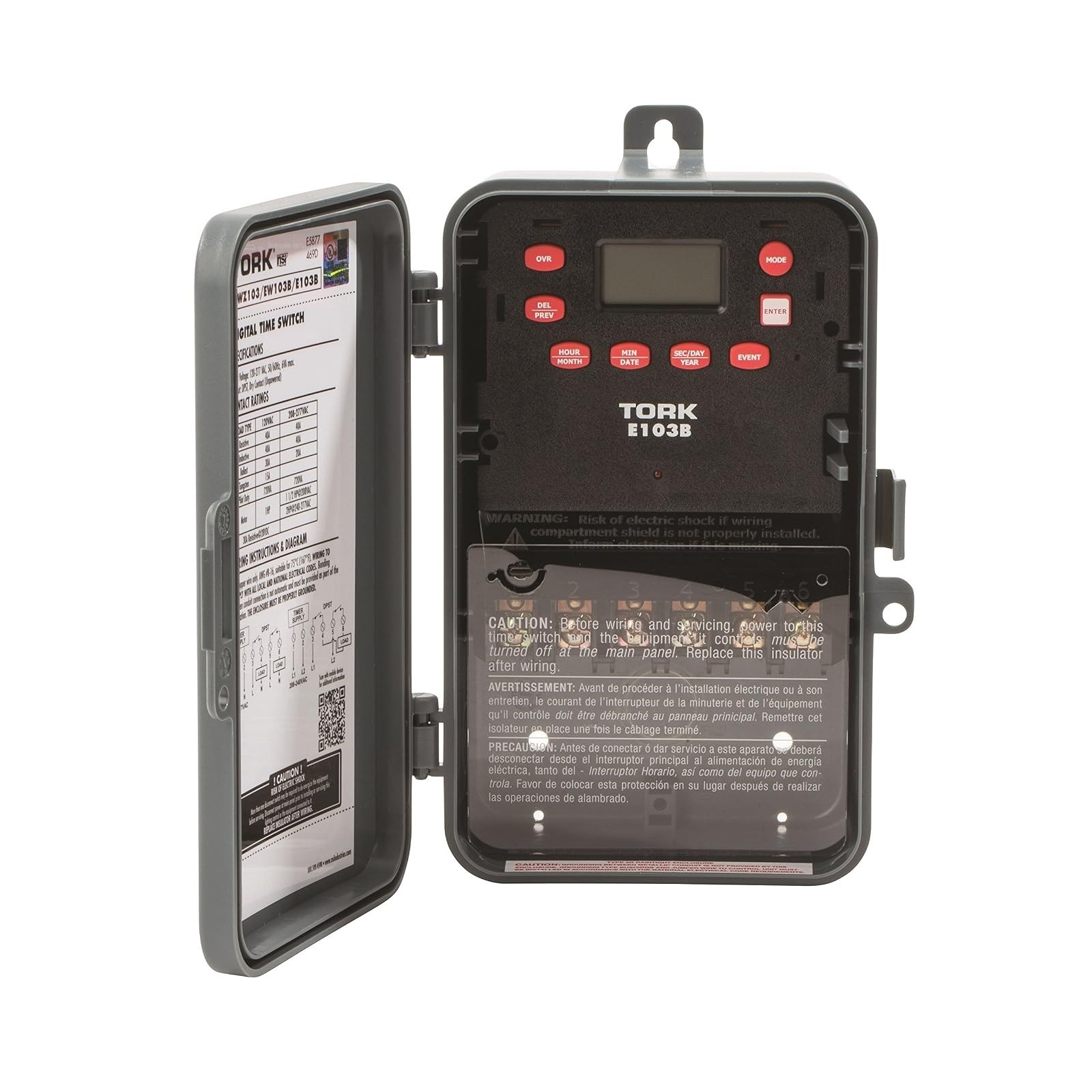 NSI Multipurpose Control 24 Hour Time Switch, E103B, 120-277 VAC