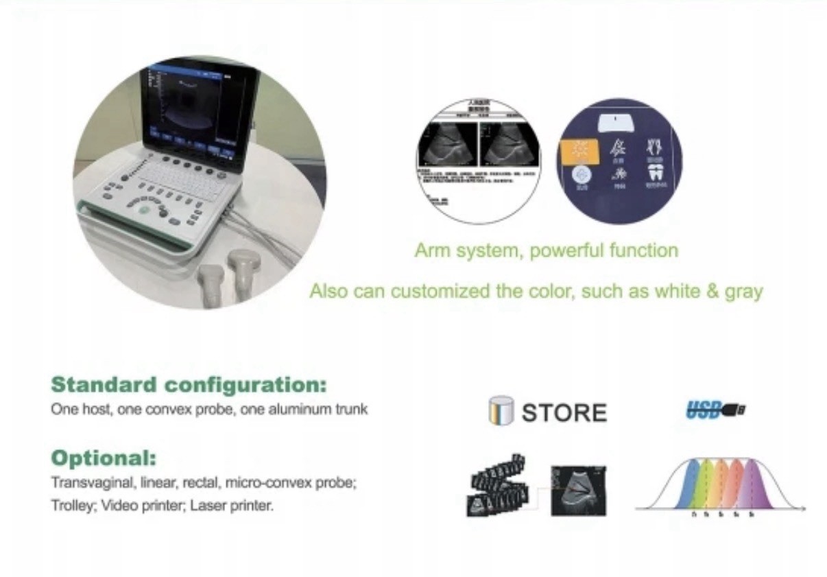 15″ Portable Laptop Ultrasound Scanner Machine Diagnostics Ultrasound System