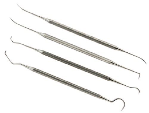 4pc Stainless Steel Dental Picks Probe Wax Carver Carving Instrument Tool Set