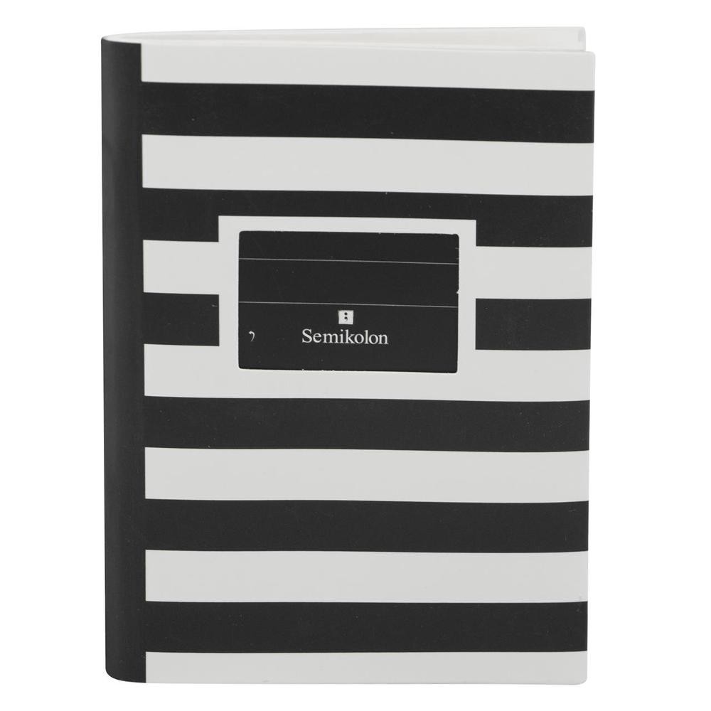 Lined Exercise Notebook (Black Stripe) – A6
