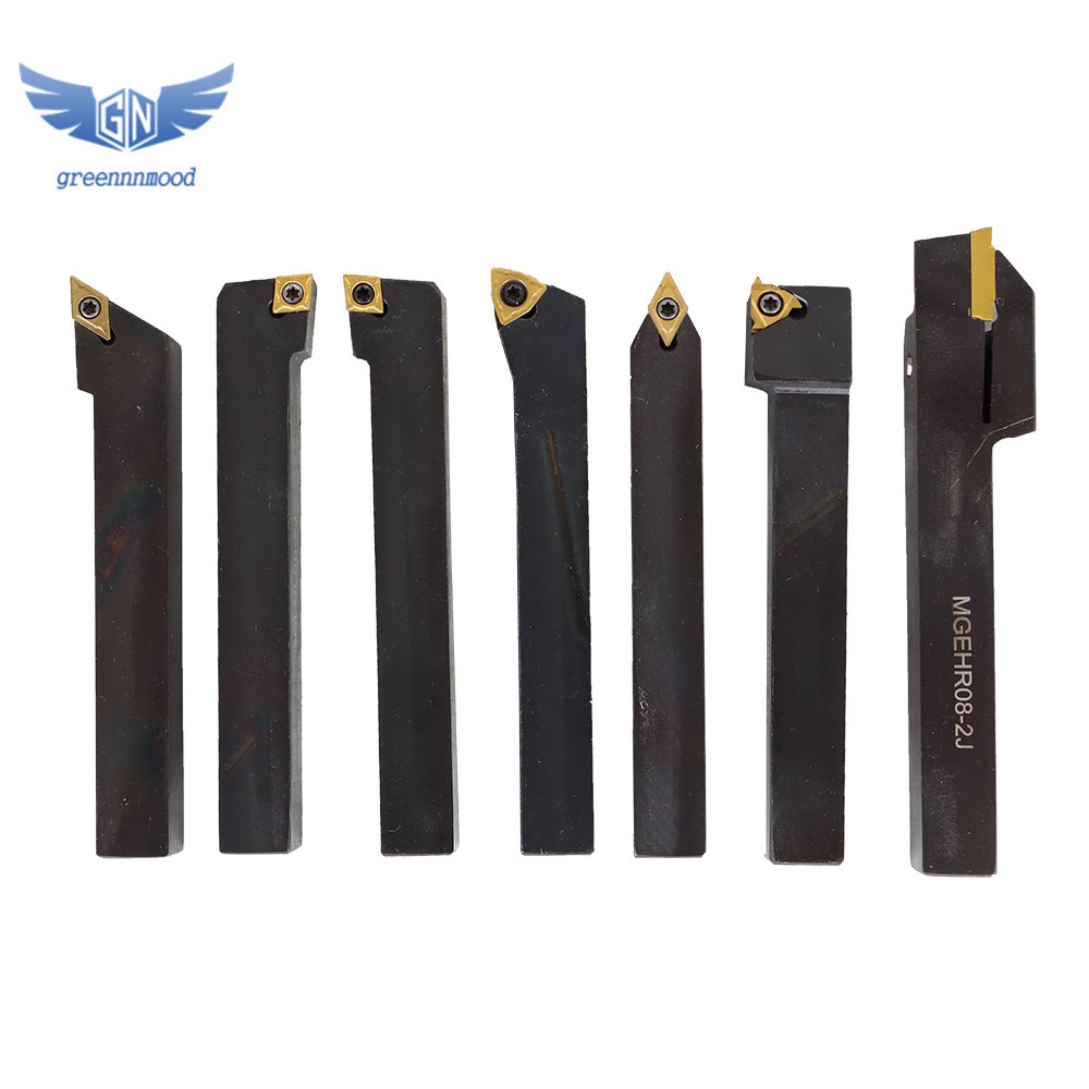 7 Pieces 1/2» Indexable Carbide Turning Tool Set For Lathe Turnining With Box