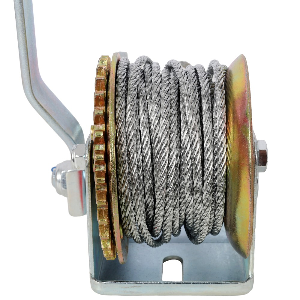 800LBS Hand Winch with 32.8FT Steel Cable, Galvanized Shell, 3.1:1 Gear Ratio…