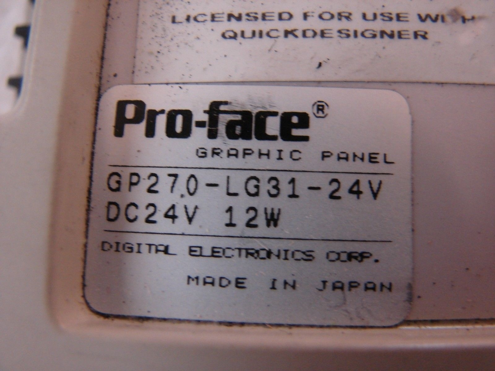 Proface QP27.0-LG31-24V OPERATOR INTERFACE 5IN TOUCHSCREEN MONOCHROME 24V