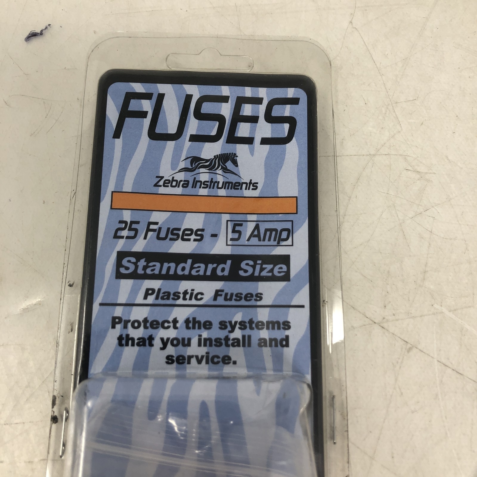 Fuses Zebra Instruments-25 Fuses 5 Amp Standard Size Plastic Fuses