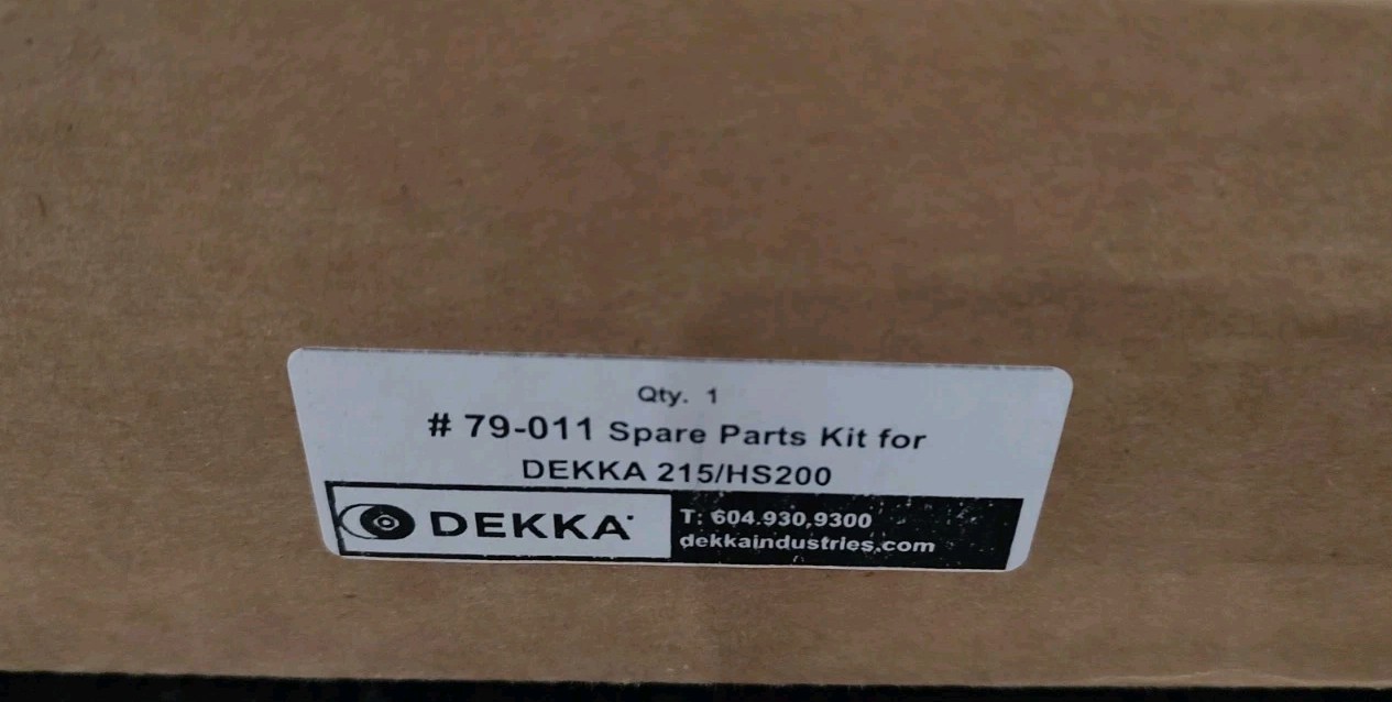 NEW IN SEALED BOX DEKKA INDUSTRIES 79-011 Spare Parts Kit for 215/HS200