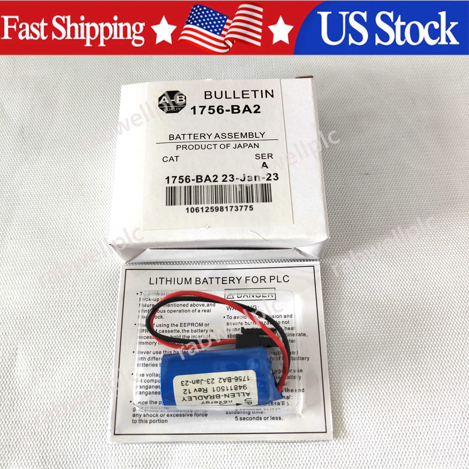 1Pcs AB 1756-BA2 3V Battery Allen Bradley PLC 1756-BA2 Battery Assembly
