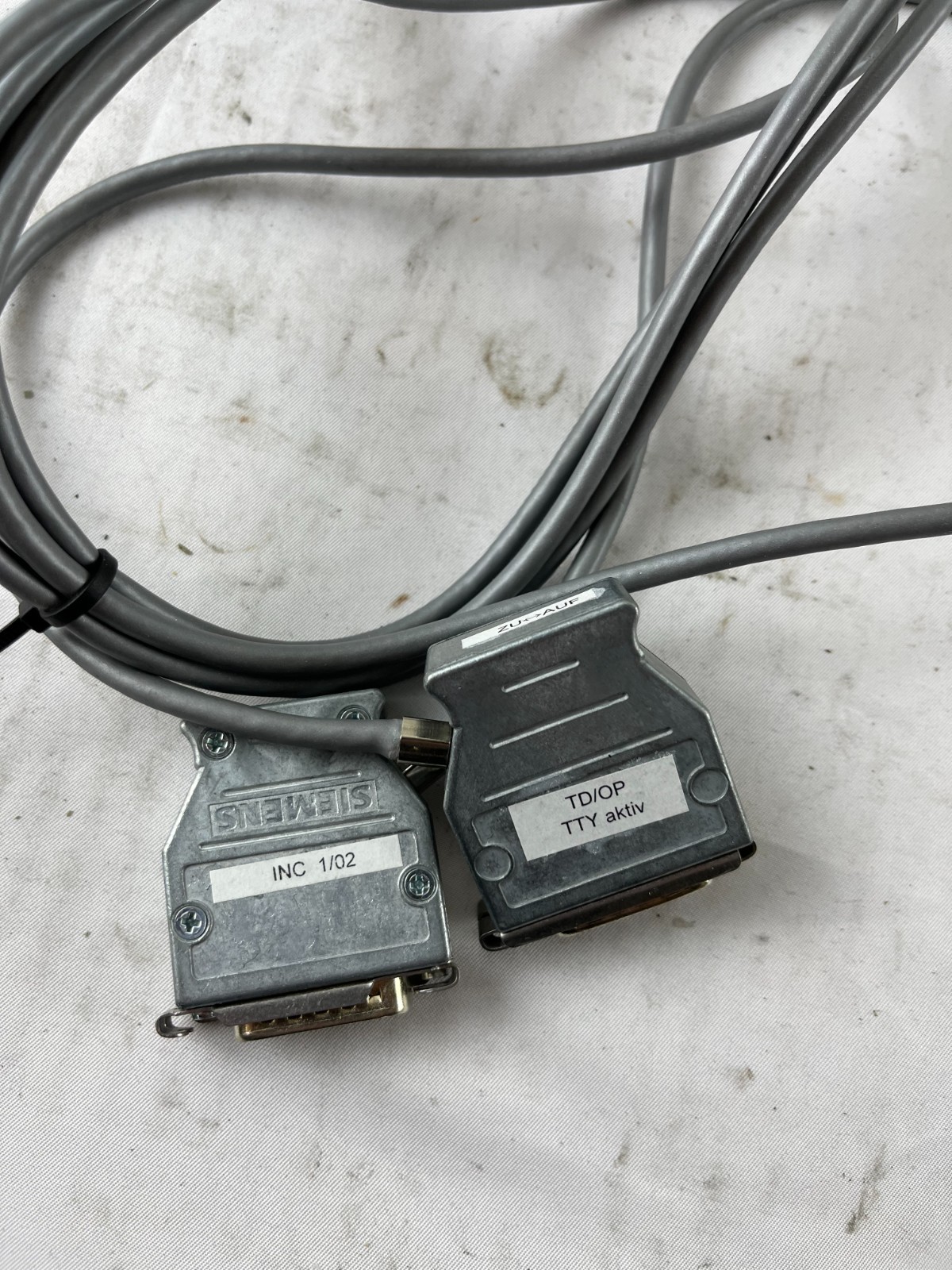 Siemens TTY Cable TDI OP TTY aktiv INC 1/02 PLC HMI Interface Cable Used Spare