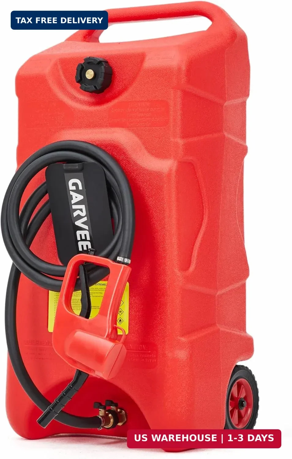 Garvee 16 Gallon Gas Can with Manual Pump, Fuel Tank Container with LE Fluid 10
