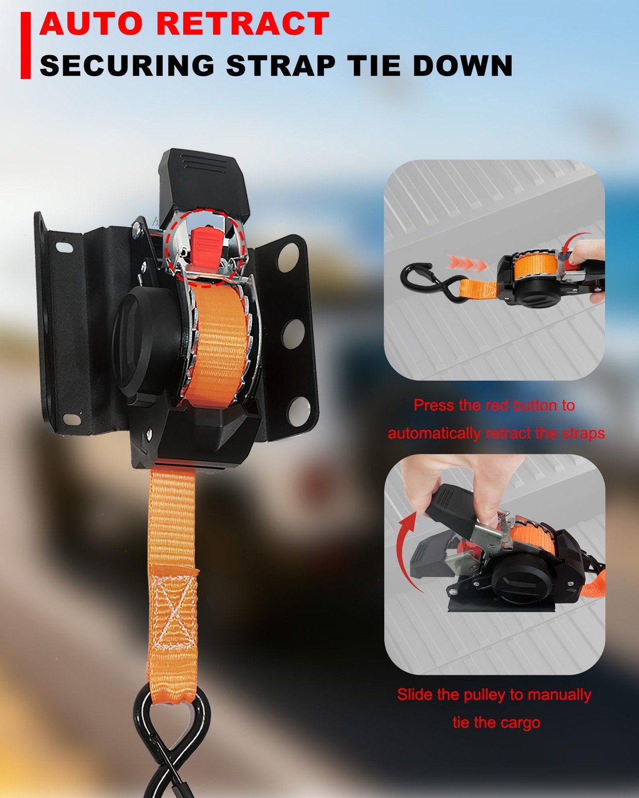 Ultimate Retractable Ratchet Straps for Ford F150, Retractable Truck Bed Ratc…