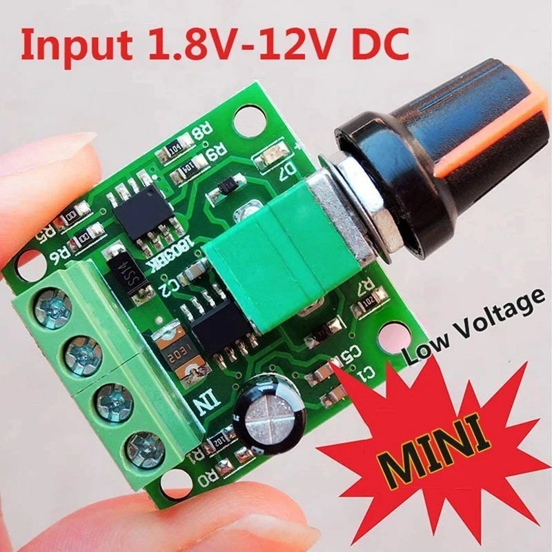 2pcs PWM Low Voltage Motor Speed Controller DC 1.8V 3V 5V 6V 12V 2A 1803BK 18…