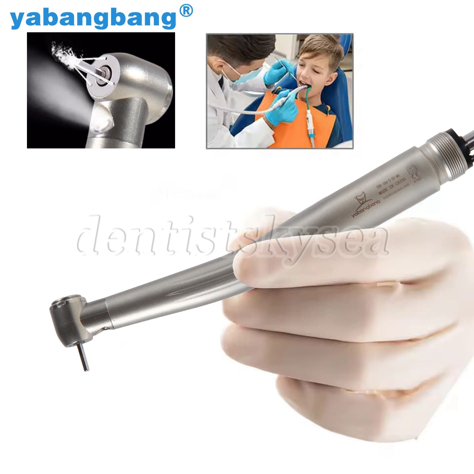 1/5/10 E-generator Dental LED Fiber Optic High Speed Handpiece 4H 3-Water Spray