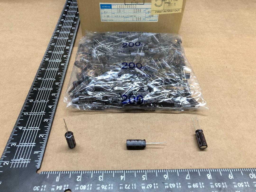 (50 pcs) UPJ1A122MPH NICHICON, 1200uF 10V 105*c, Radial Electrolytic Capacitor
