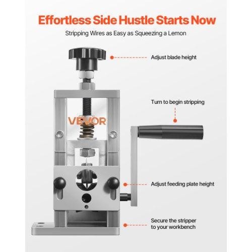 Manual Wire Stripping Machine 0061 in Copper Stripper with Hand Crank or Drill