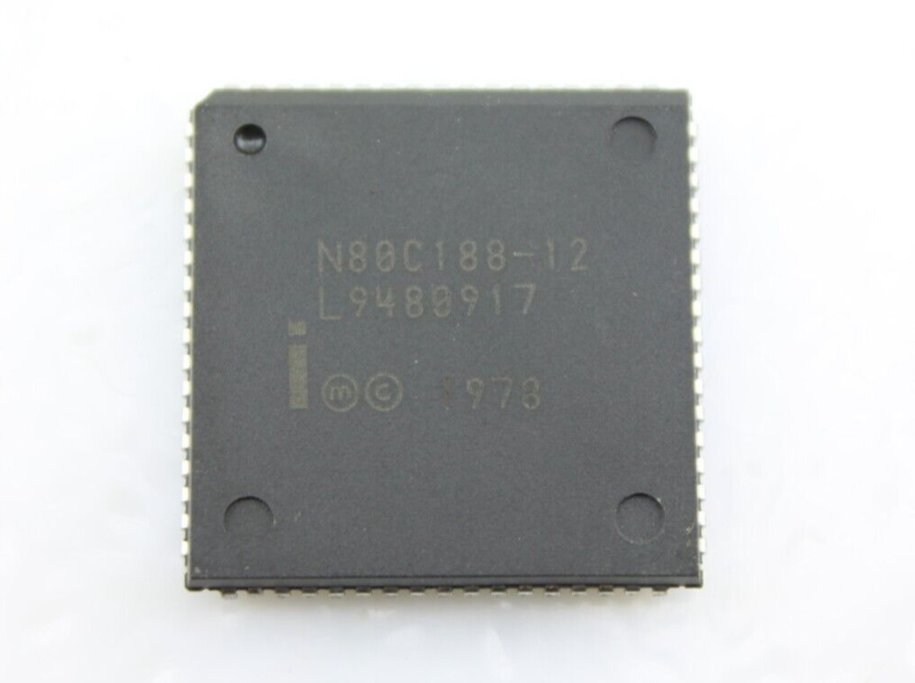New Qty 1 Intel N80C188-12 PLCC-68 NOS Original OEM Parts Intel 1978