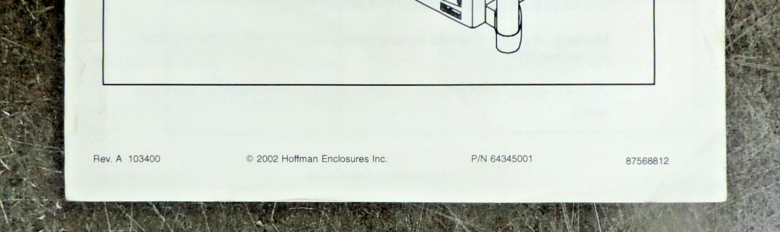 Hoffman Concept 64345001 Control Box Electrical Enclosure 22-1/2″x21-5/8″x9-1/2″