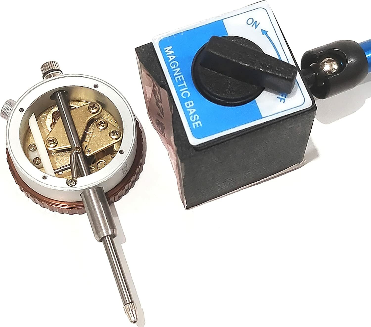 Magnetic Base Dial Indicator 1″ Travel 0.001″ New Fine Adjustment
