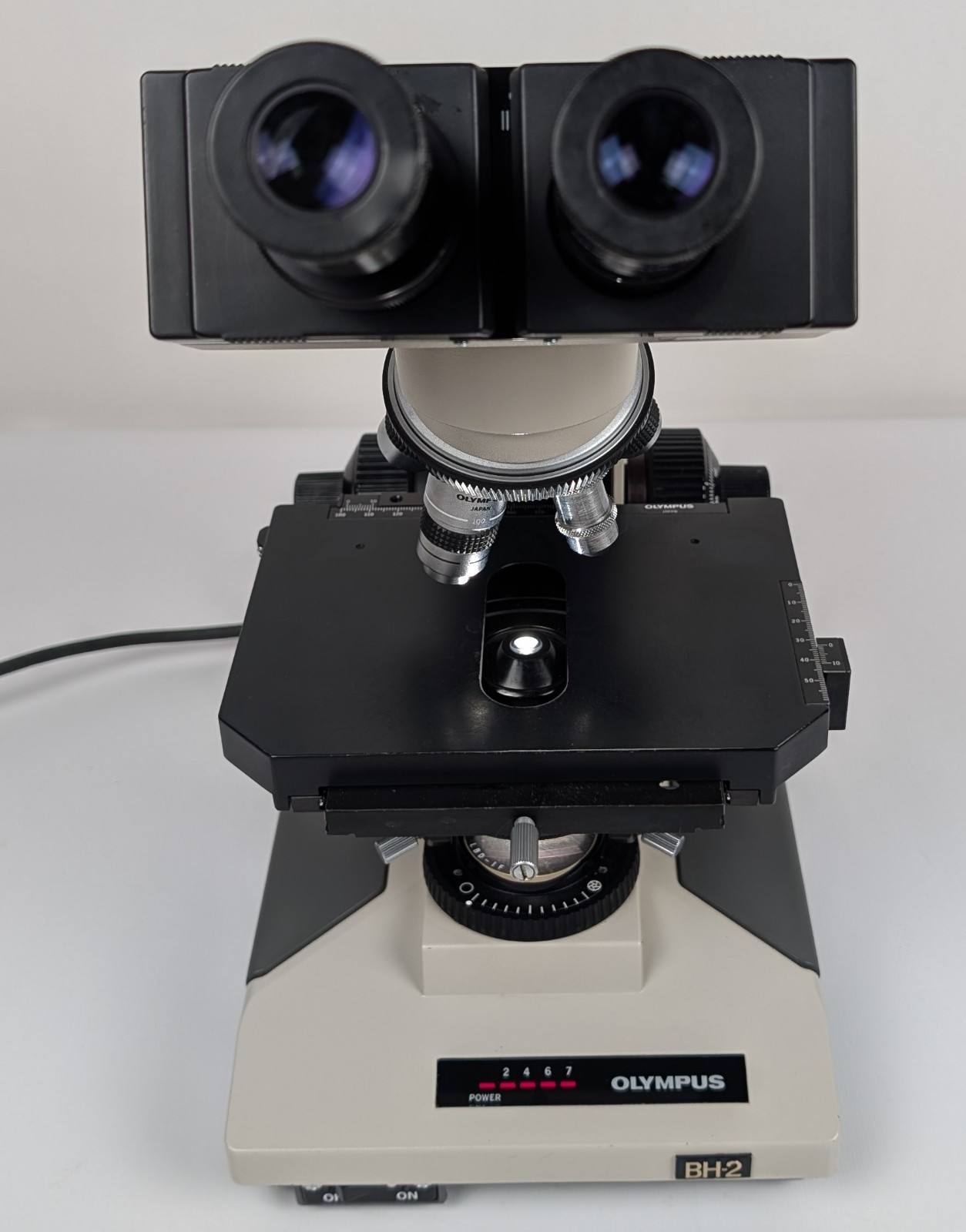Olympus BH-2 Microscope 4x 10x 40x 100x Oil w/ WHK 10x/20 – Tested