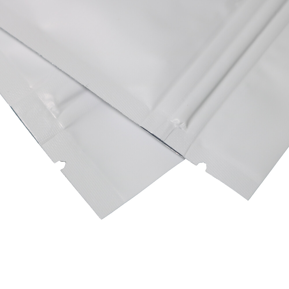 100x Matte White Metallic Foil Mylar Zip Lock Bags 4x6in (Free 2-Day Shipping)