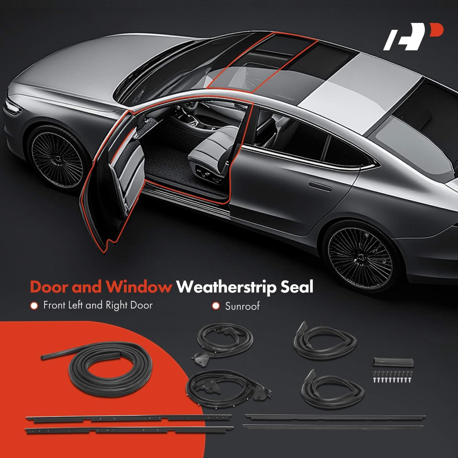 9PC Weather Stripping Kit for Chevy Malibu Pontiac LeMans 1978-1981 Coupe