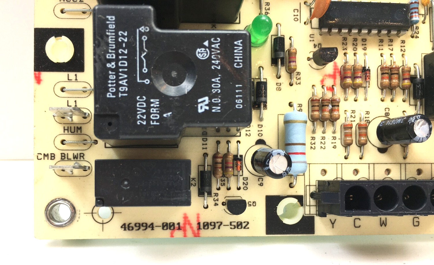 LENNOX 46994-001 Furnace Control Circuit Board 1097-502 used #D130