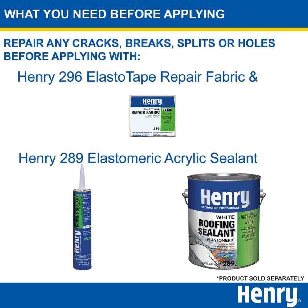 Henry Dura-Brite White Elastomeric Roof Coating 4.75 Gal Seal Roof Leaks Coating