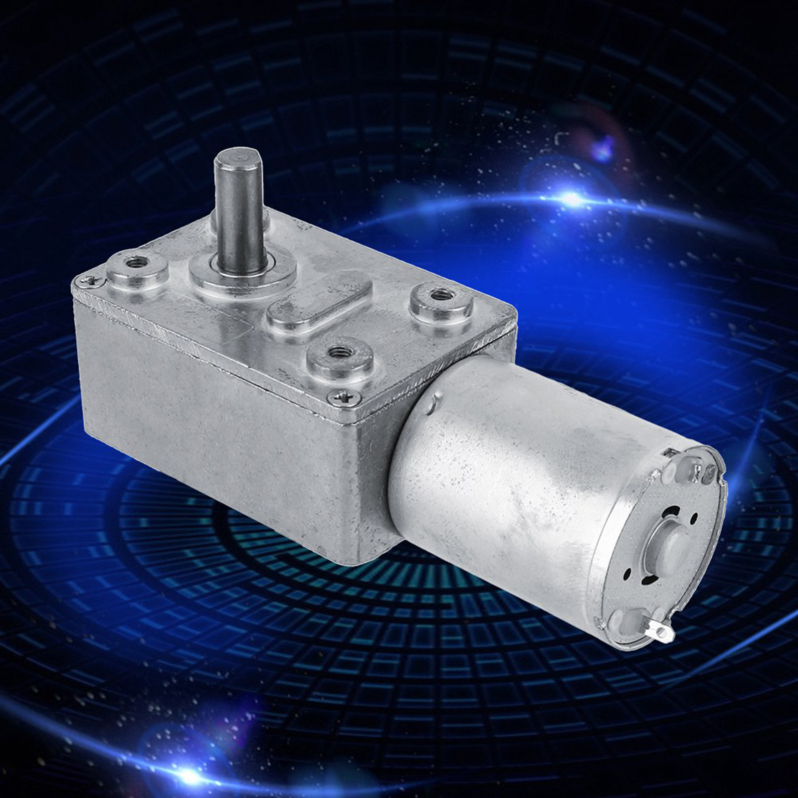6RPM Reversible High Torque Worm Geared Motor DC 12V Reduction Electric Motor