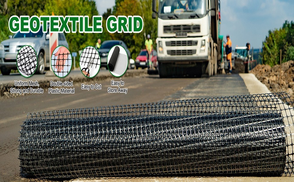 Geogrid for Retaining Wall, Bi-Directional Universal Stabilization Grid Fence US