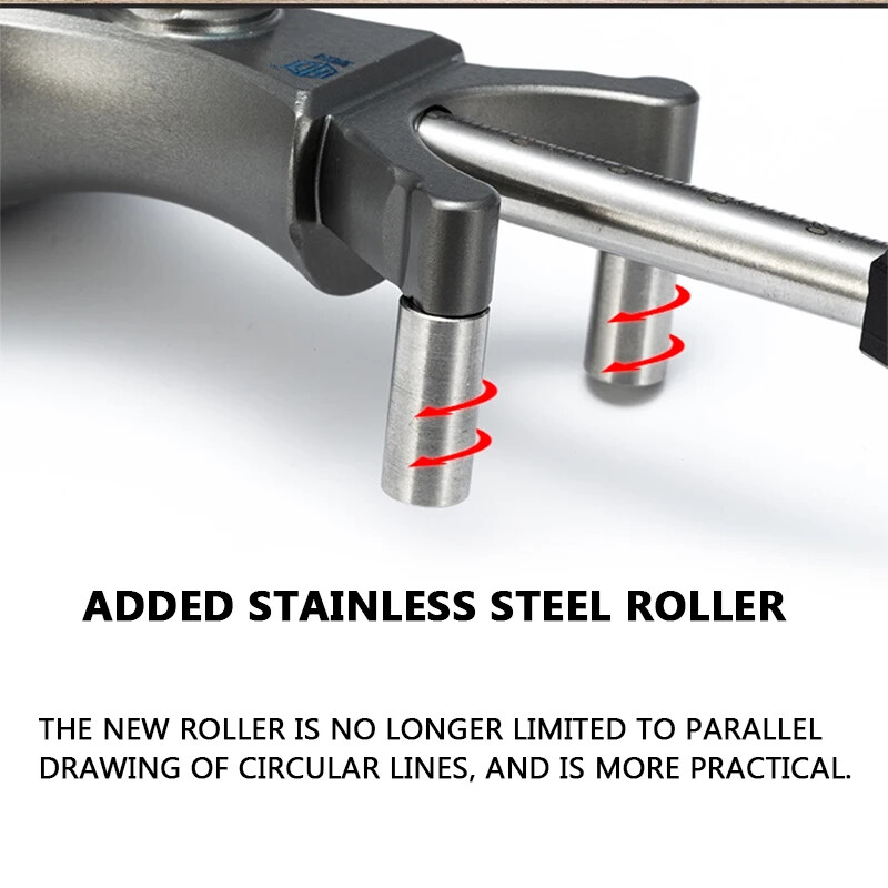 Woodworking DIY Dual-Purpose Straight & Curved Line Marker Parallel Line Marker