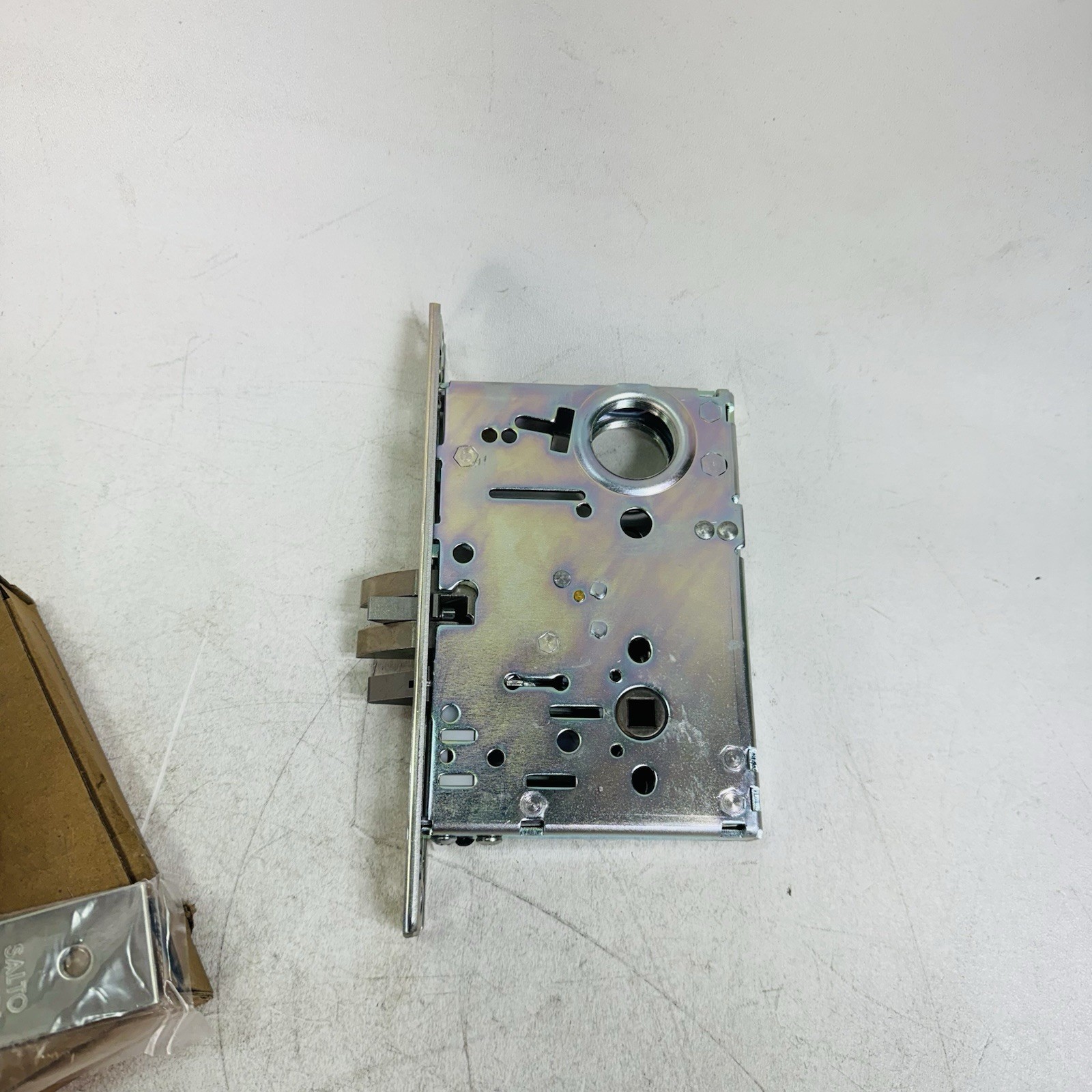 Salto LA1T0570A21IM8RH Mortise W/ Door Detector Right Hand Satin Stainless Steel