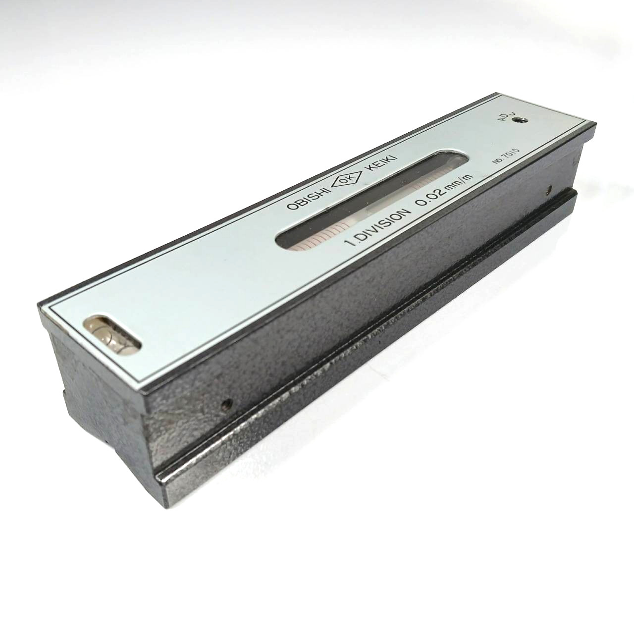 OBISHI KEIKI Precision Level 1DIV. 0.02mm/m No.7010 Machinist Tool JAPAN BA255T