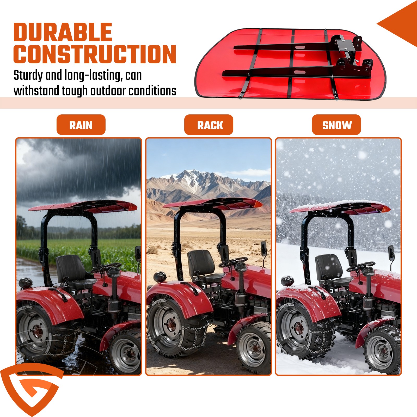 Sun Shield Tuff Top Tractor Canopy For 2″ x Sun Shield Tuff Top Tractor Canopy