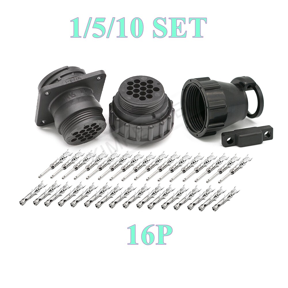 16 Pin/Way TE/AMP/TYCO CPC Series Circular Male Female Connector Plug Socket Kit