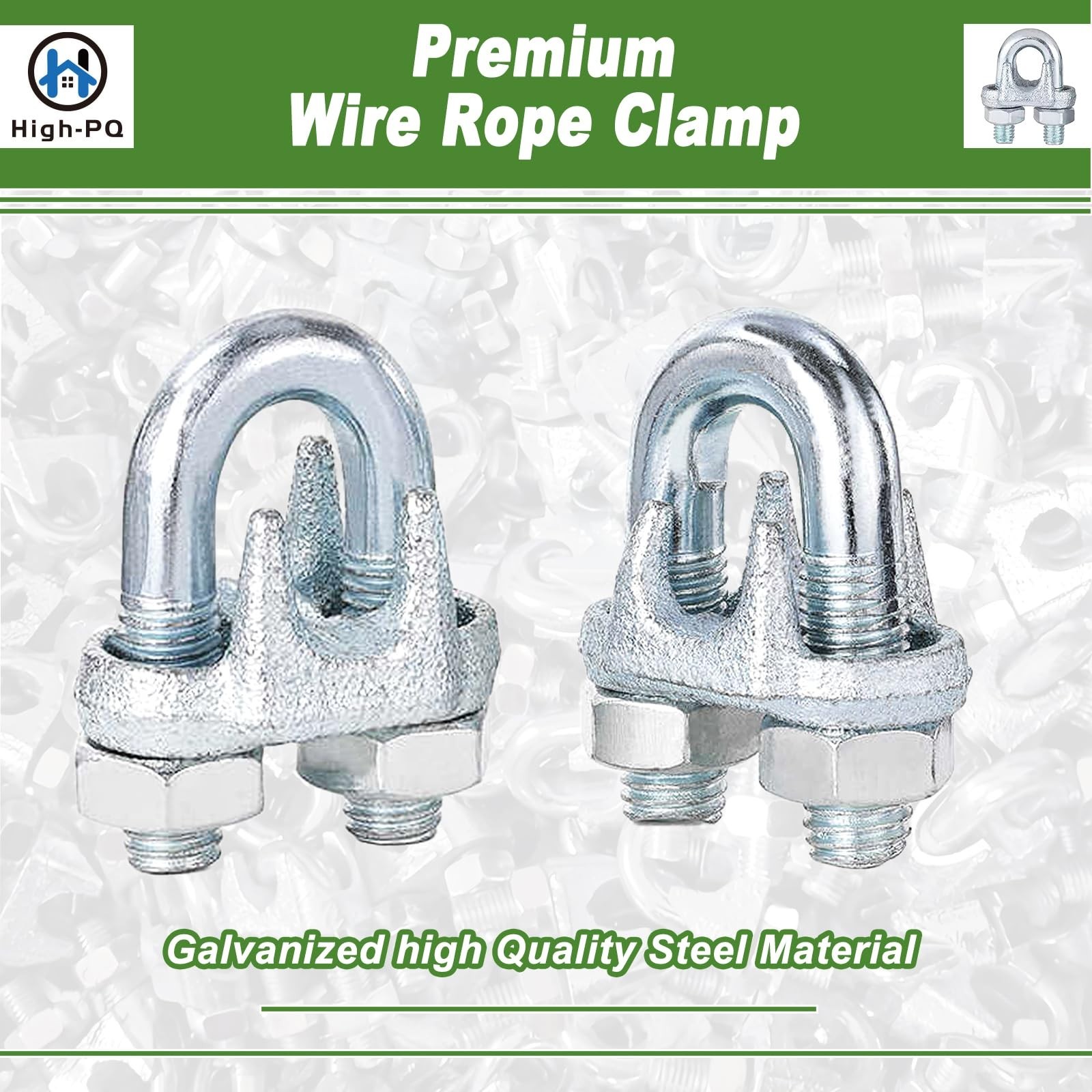 30PCS M5 Heavy Duty Wire Rope Clamps, 3/16-Inch Zinc Plated Wire Cable Clamps…