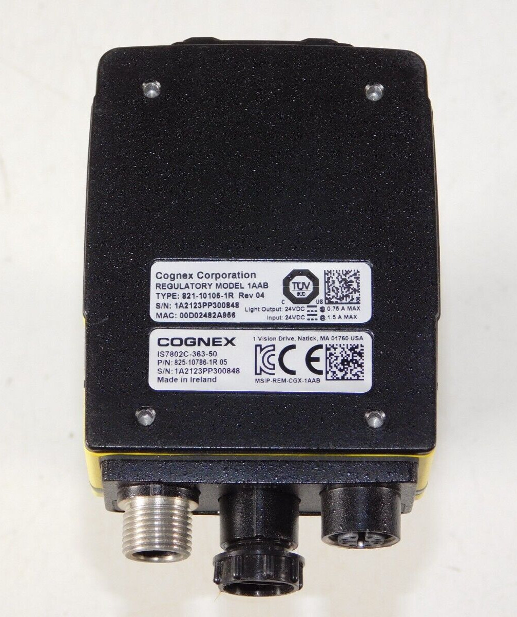 Cognex IS7802C-363-50 Color Machine Vision Camera 825-10786-1R Opto TC23016 Lens