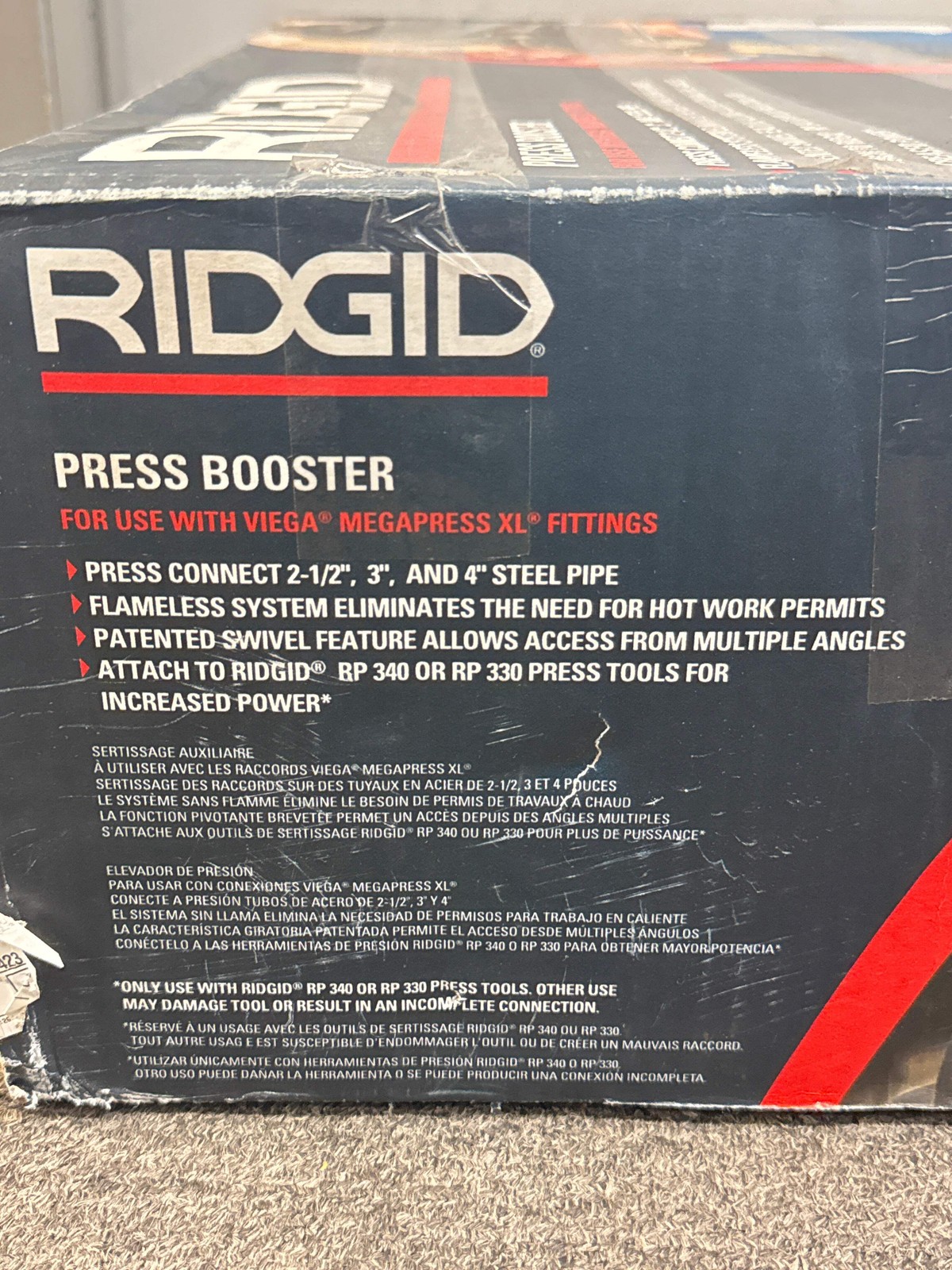 Ridgid 60638 2-1/2″ to 4″ Megapress XL Jaw Kit with Press Booster and Carrying C