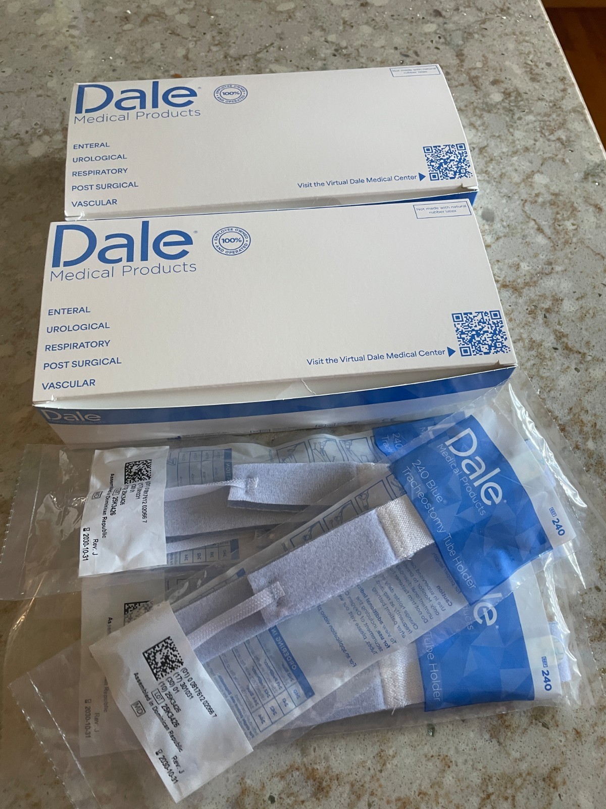 NEW- 24- Dale Tracheostomy Tube Holder- 240 Blue