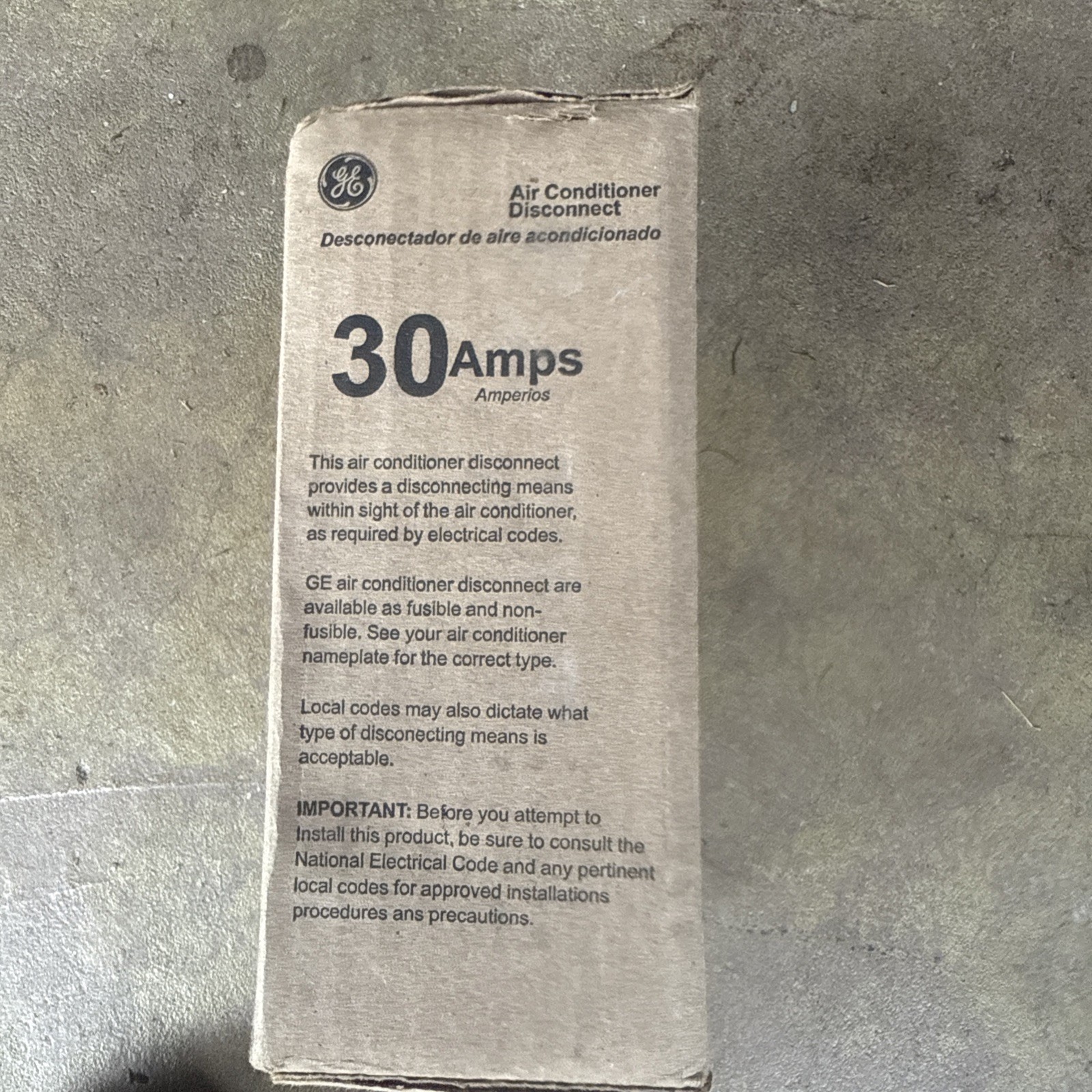 GE TF30RCP Air Conditioner Disconnect [30-Amp 120/240Volt Fused]