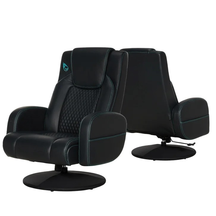 DPS Centurion Pedestal Swivel Gaming Chair with Storage Pockets, Reclining Chair