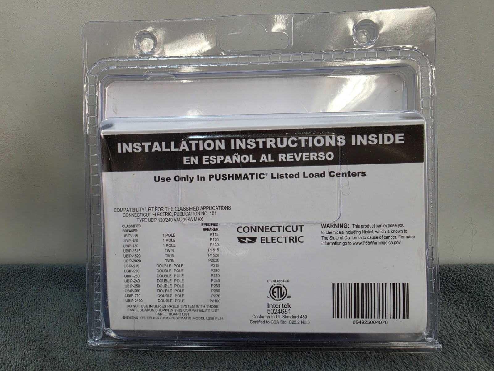 Connecticut Electric UBIP 40 amps Standard 2-Pole Circuit Breaker