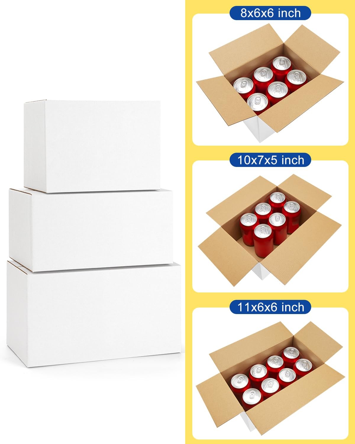 Assorted-Sizes-Shipping-Boxes-45-Pack: 8x6x6 & 10x7x5 & 11x6x6 Small-Shipping…