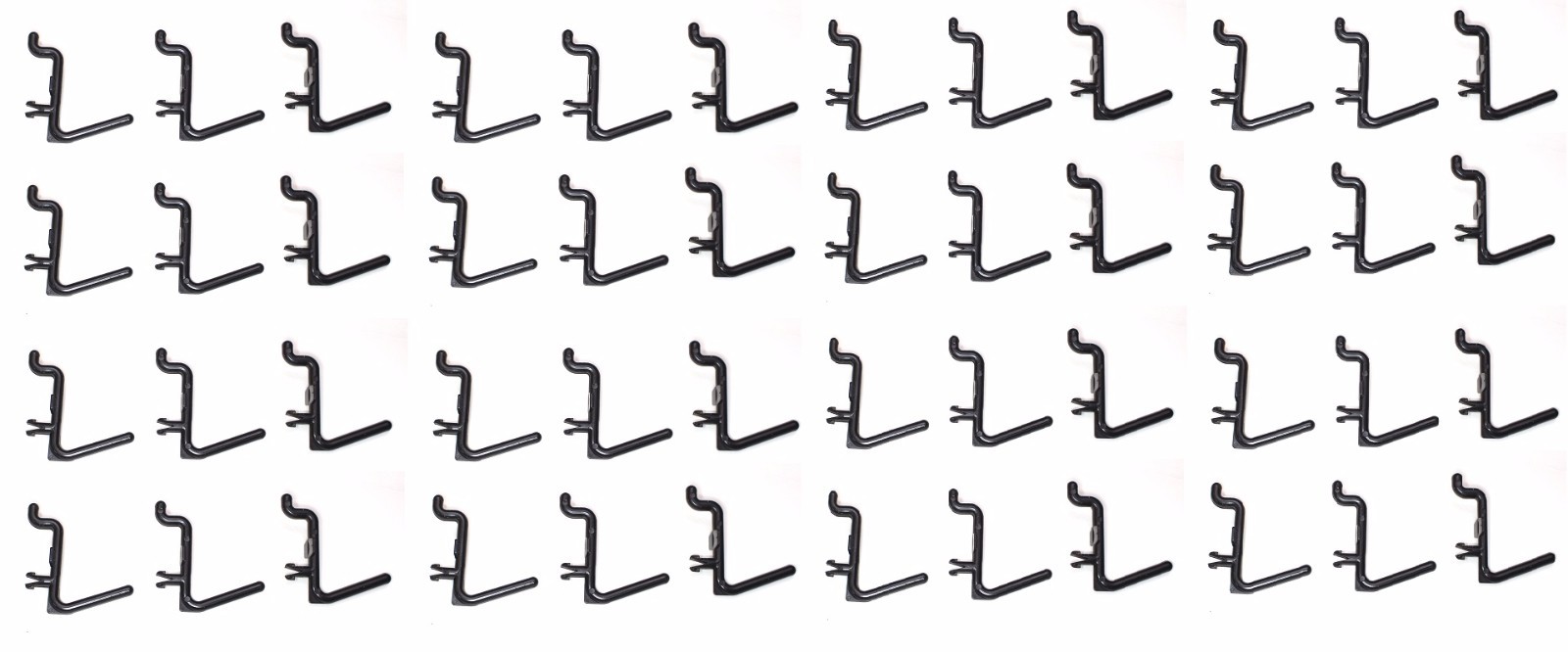 Plastic Black L Style Pegboard Hook Kit Tool – 50 Pack – PEGBOARD NOT INCLUDED