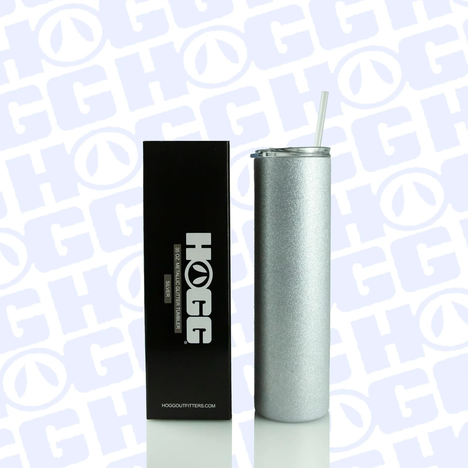 30 Oz Sublimation Glitter Tumbler New Hogg With straw